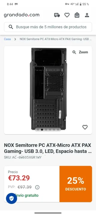 Solo torre SIN tarjeta grafica y SIN windows