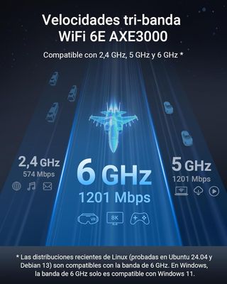 NUEVO Adaptador WiFi 6E BrosTrend AXE3000