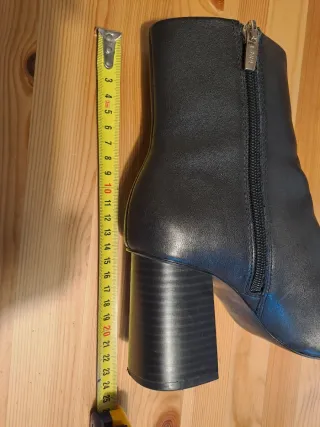 Botines piel negros Mango Talla 37