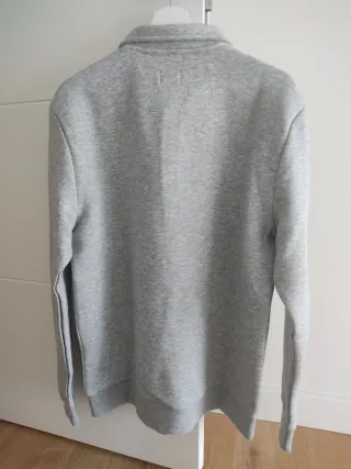 Sudadera OOTO cuello cremallera gris talla L