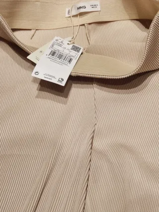 Pantalón Palazzo Mango Beige Talla S