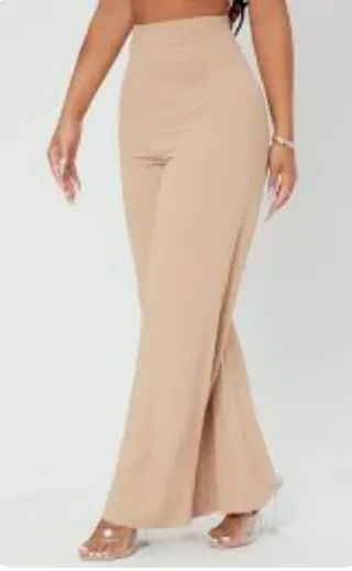 Pantalón Palazzo Mango Beige Talla S