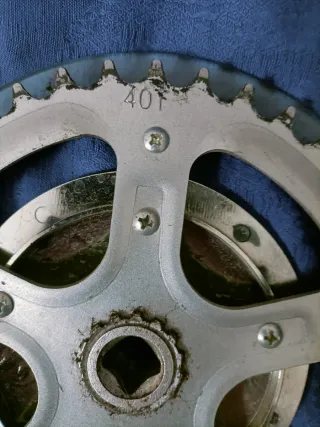 Guarnitura bici cromata