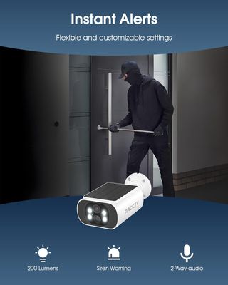 Cámara solar ARCCTV 4MP – WiFi 2.4/5G, visión noct