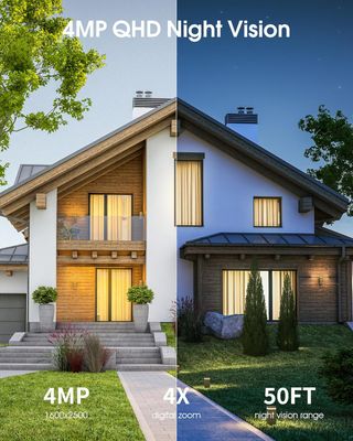 Cámara solar ARCCTV 4MP – WiFi 2.4/5G, visión noct