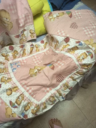 Ropa de cama infantil ositos rosa
