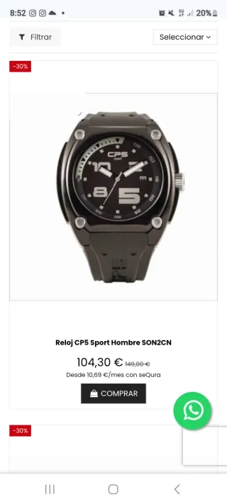 Reloj CP5 Sport Negro y Verde