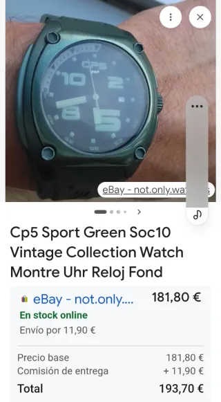 Reloj CP5 Sport Negro y Verde