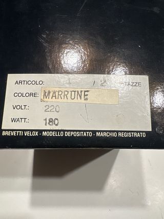 Caffettiera elettrica Velox vintage.