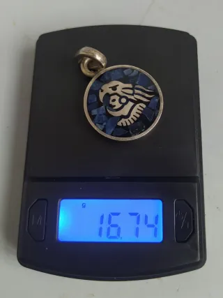 Colgante Vintage Diseño Azteca Plata 925 - 16.74gr