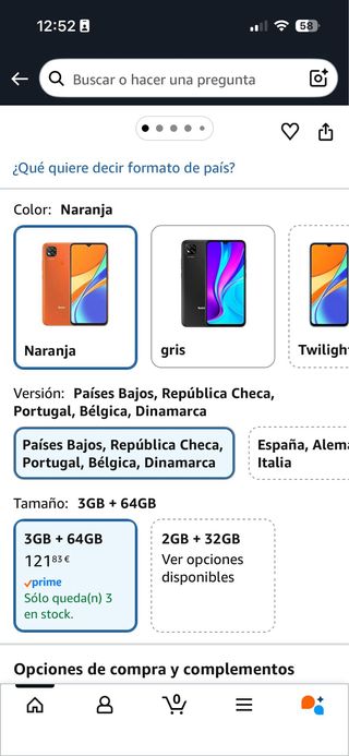 Redmi 9C Azul y Naranja