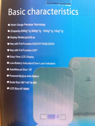 Báscula digital cocina MAX 10000g