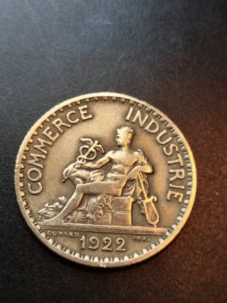 Moneda Antigua Francesa 1922