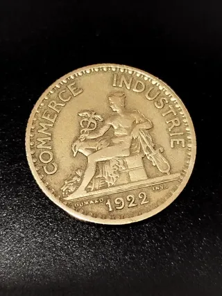 Moneda Antigua Francesa 1922