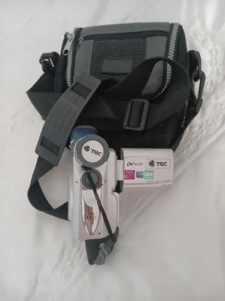 Videocámara Plata y Azul con Bolso
