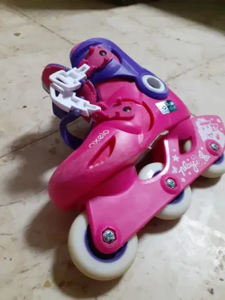 Patines infantiles Oxelo rosas y morados