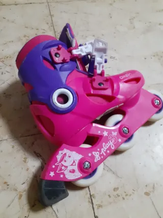 Patines infantiles Oxelo rosas y morados