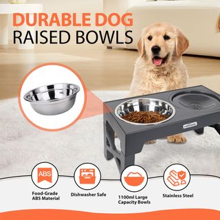 Comedero elevado ajustable para perros Nobleza