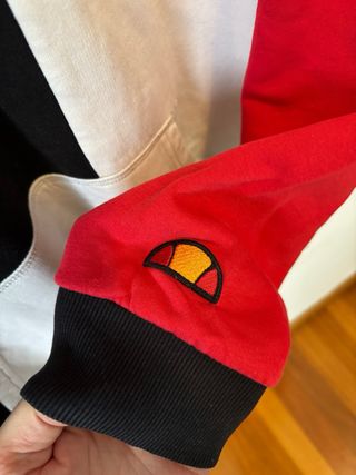 Sudadera Ellesse Color Block Negra y Roja