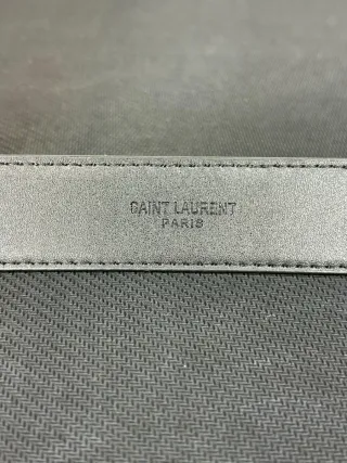 Cintura Saint Laurent Vera Pelle Nera