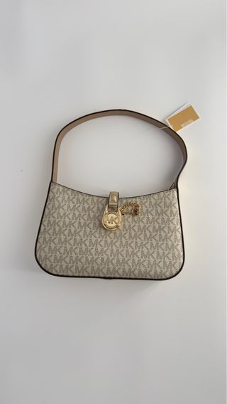 Bolso Michael Kors Beige y Dorado