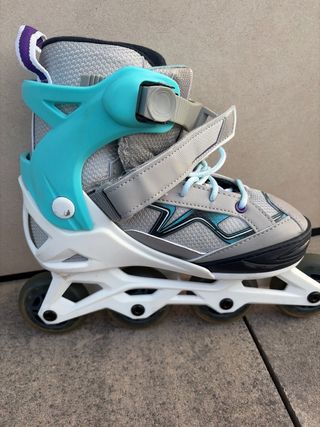 Patines en línea Oxelo grises y turquesa