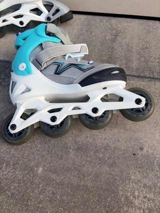 Patines en línea Oxelo grises y turquesa