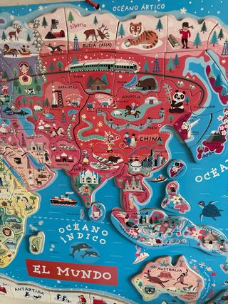 Puzzle Mapa Mundi Educativo Janod