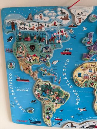 Puzzle Mapa Mundi Educativo Janod