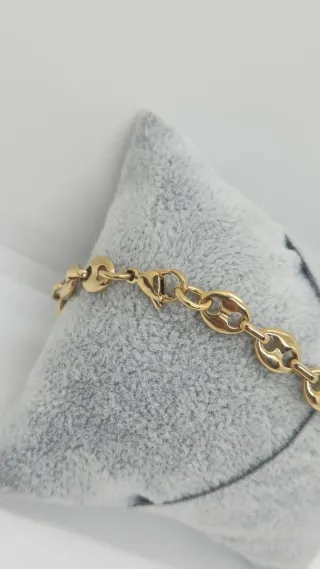 Pulsera calabrotes oro - Acero quirúrgico