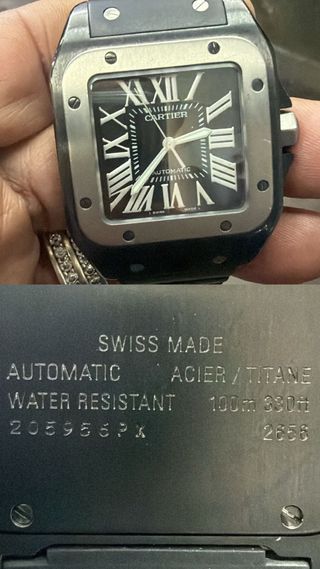 Cartier Santos 100 XL Automático Acero/Negro