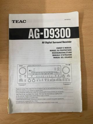Amplificador TEAC AG-D9300 AV Surround
