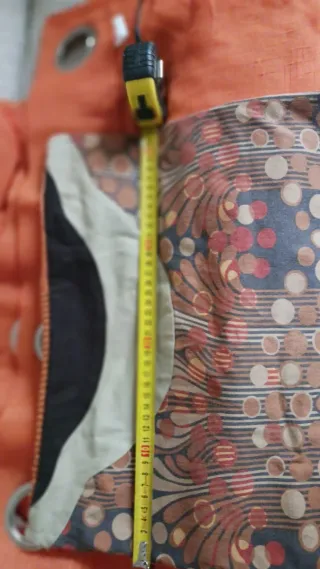 Cortina y funda cojín naranja