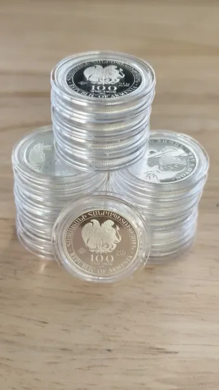 Monedas de Plata 14 x 1/4 Oz Arca de Noé 2025 999