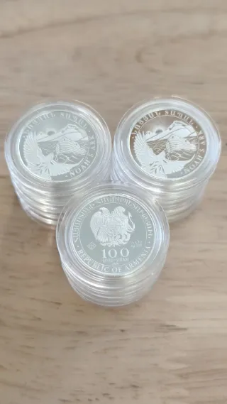 Monedas de Plata 14 x 1/4 Oz Arca de Noé 2025 999
