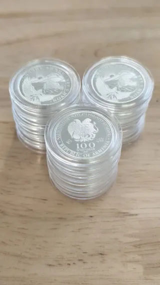 Monedas de Plata 14 x 1/4 Oz Arca de Noé 2025 999