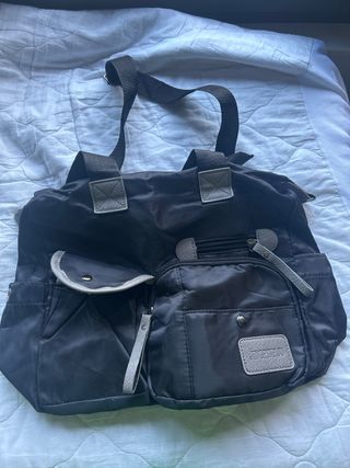 Bolso negro y gris