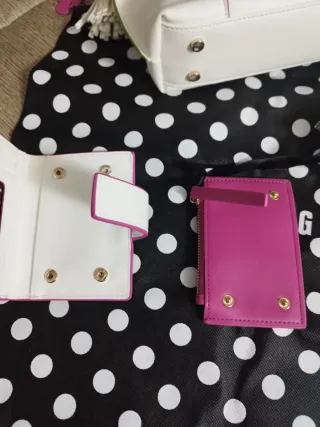 Borsa Pashbag bianca con portafoglio e dustbag