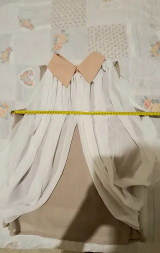 Blusa elegante bianca e rosa