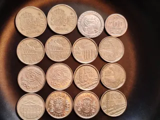 Lote 16 Monedas Españolas Pesetas