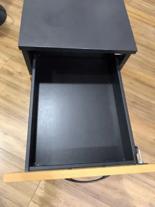 Cajonera Oficina Madera Negra y Marrón