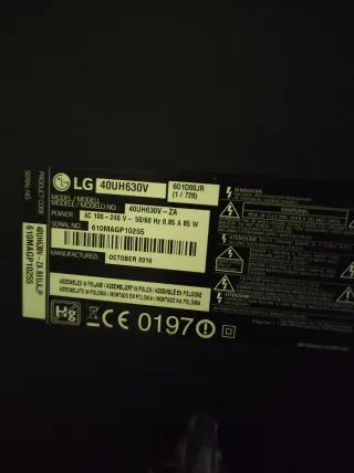 Televisor LG 40UH630V – Smart TV 40” 4K Ultra HD