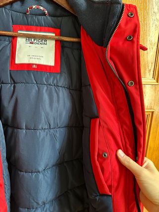 Parka Tommy Hilfiger Roja y Azul