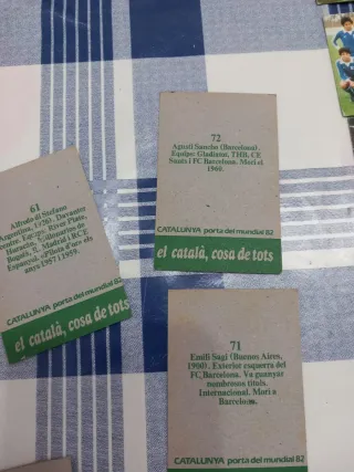 Cromos de fútbol antiguos