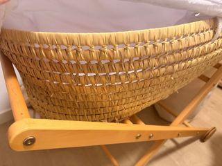Cuco moisés mimbre con soporte