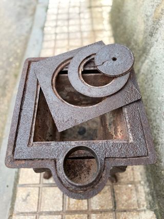 Estufa antigua hierro fundido