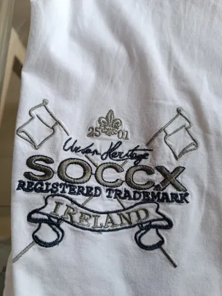 Camisa SOCCX blanca y rosa mujer