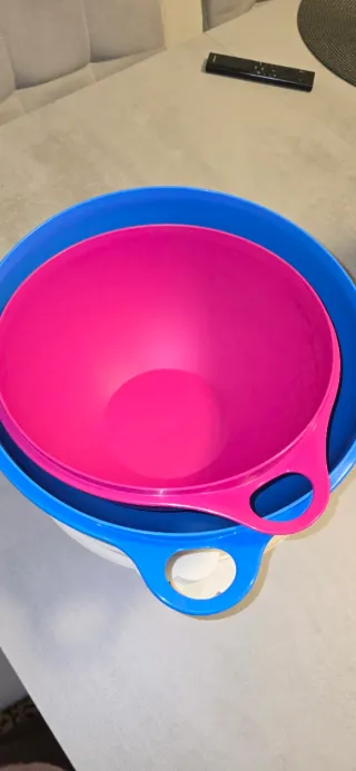 Set 2 Ciotole Tupperware Blu e Rosa