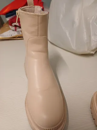 Botines Chelsea Beige Talla 36