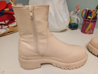 Botines Chelsea Beige Talla 36